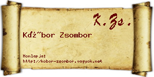 Kóbor Zsombor névjegykártya