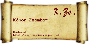 Kóbor Zsombor névjegykártya